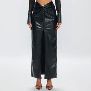 Black Leather Skirt